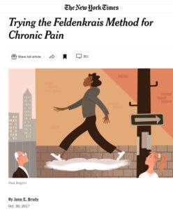 NYT article image: trying the Feldenkrais Method for Chronic Pain